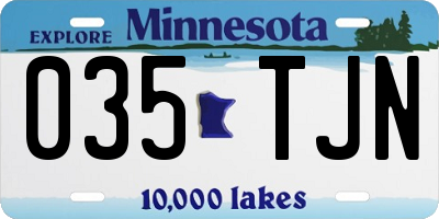 MN license plate 035TJN