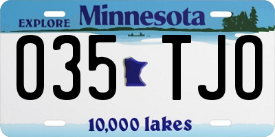 MN license plate 035TJO