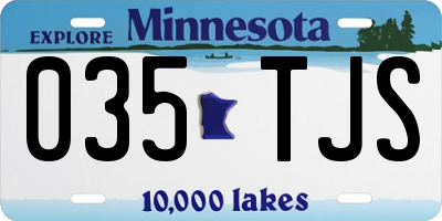 MN license plate 035TJS
