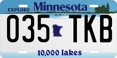 MN license plate 035TKB