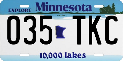 MN license plate 035TKC