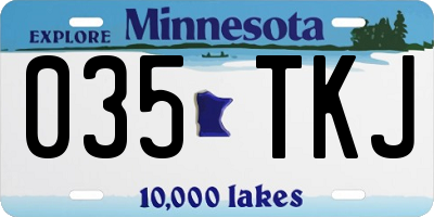 MN license plate 035TKJ
