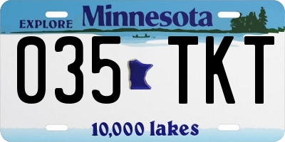 MN license plate 035TKT
