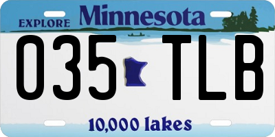 MN license plate 035TLB