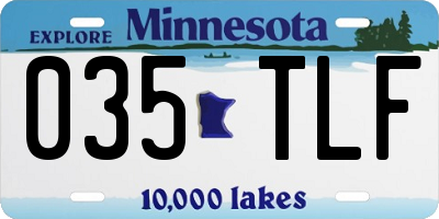MN license plate 035TLF