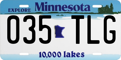MN license plate 035TLG