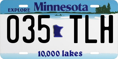 MN license plate 035TLH