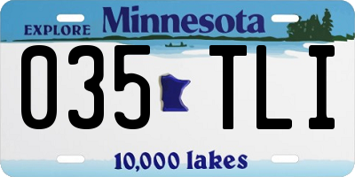 MN license plate 035TLI