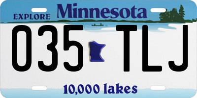 MN license plate 035TLJ