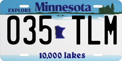 MN license plate 035TLM