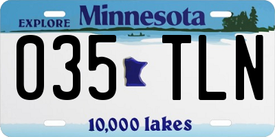 MN license plate 035TLN