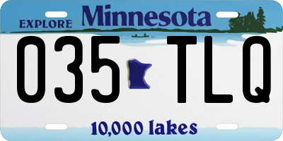 MN license plate 035TLQ