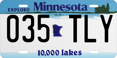 MN license plate 035TLY