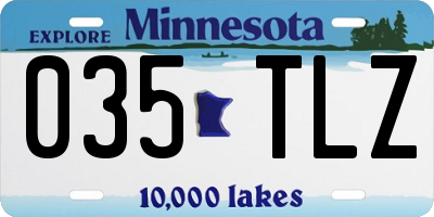 MN license plate 035TLZ