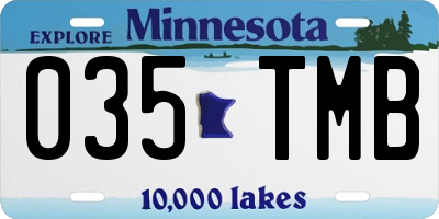 MN license plate 035TMB