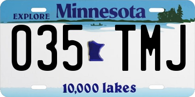 MN license plate 035TMJ