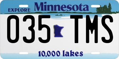 MN license plate 035TMS