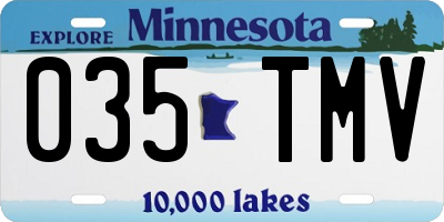 MN license plate 035TMV