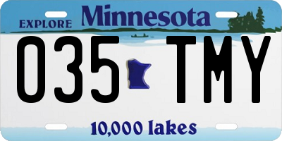 MN license plate 035TMY