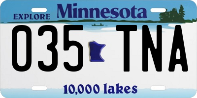 MN license plate 035TNA