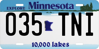 MN license plate 035TNI