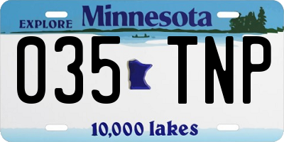 MN license plate 035TNP