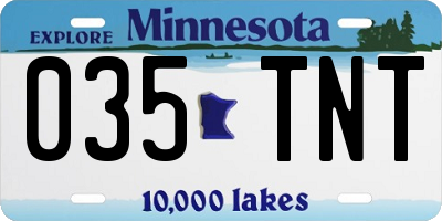 MN license plate 035TNT