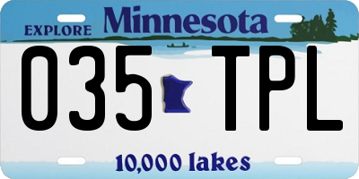 MN license plate 035TPL