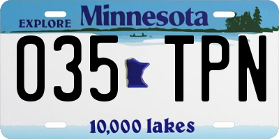 MN license plate 035TPN