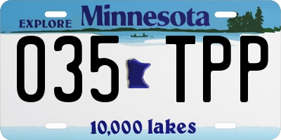 MN license plate 035TPP