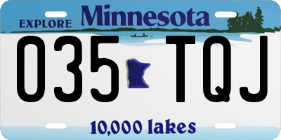 MN license plate 035TQJ