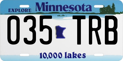MN license plate 035TRB