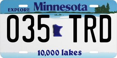 MN license plate 035TRD