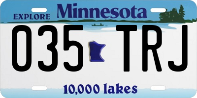 MN license plate 035TRJ