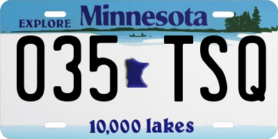 MN license plate 035TSQ