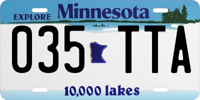 MN license plate 035TTA