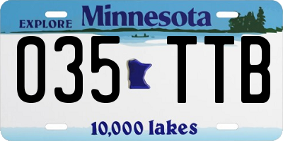 MN license plate 035TTB
