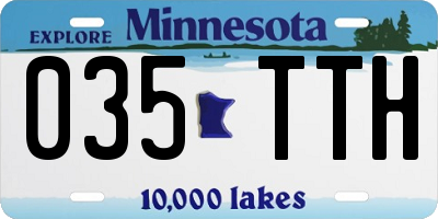 MN license plate 035TTH