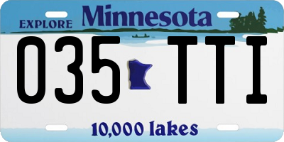 MN license plate 035TTI
