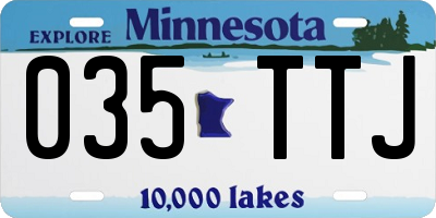 MN license plate 035TTJ