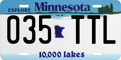 MN license plate 035TTL