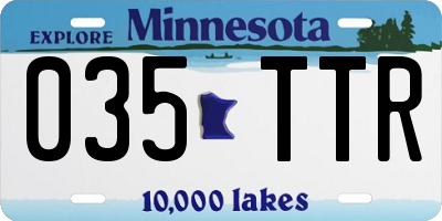 MN license plate 035TTR