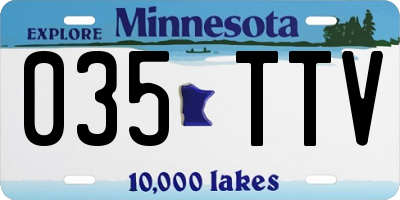 MN license plate 035TTV