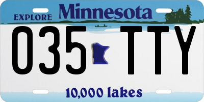 MN license plate 035TTY