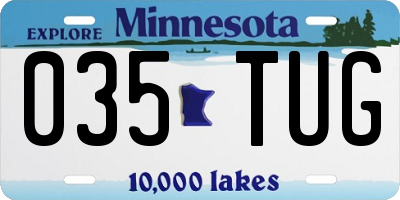 MN license plate 035TUG