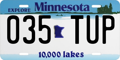 MN license plate 035TUP