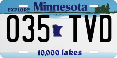 MN license plate 035TVD