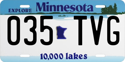 MN license plate 035TVG
