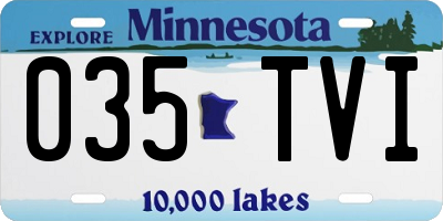 MN license plate 035TVI