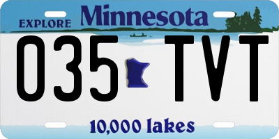 MN license plate 035TVT